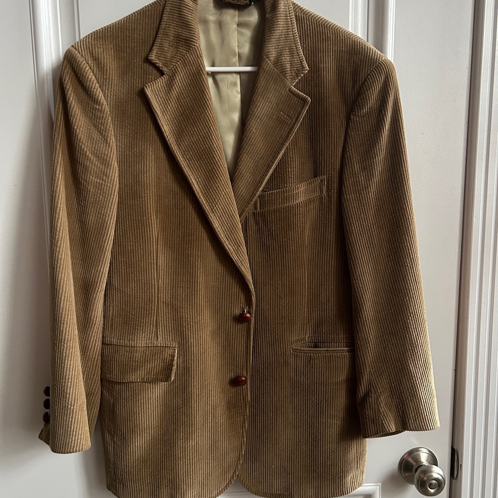 Vintage Brooks Brothers Men's Brown Corduroy Tailored Jacket